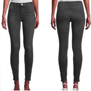 Frame Denim Le High Skinny‎ Ankle Jeans in Condor Washed Black/Gray Sz 30